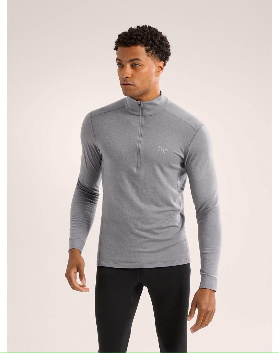 Arc'teryx Men's Lightweight Rho Merino Wool Zip Neck Grey – Void
