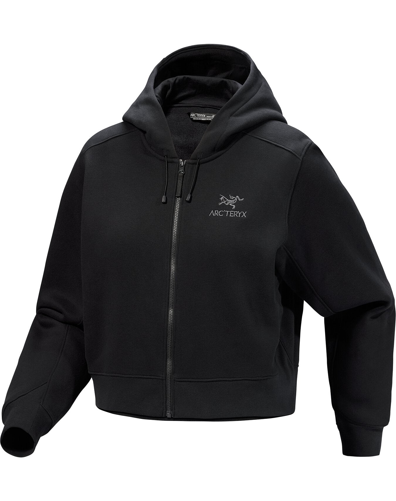 Emblem Fleece Full Zip Crop Hoody Women's