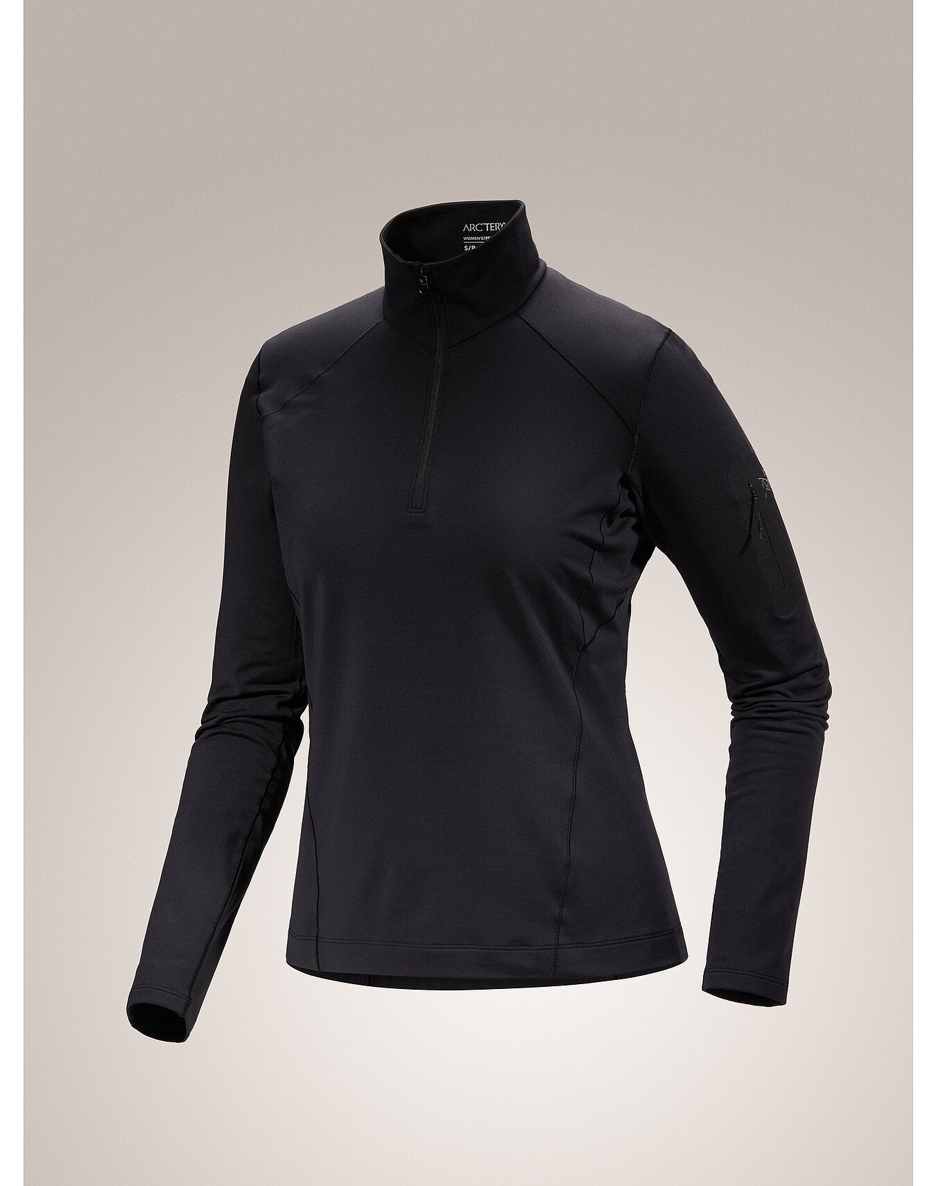 Rho Zip Neck Women's Black - Arc'teryx Australia