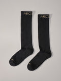 Merino Wool Ski Sock Black - Arc'teryx Australia