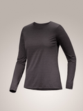 Taema Crew Neck Shirt LS Women's Black Heather - Arc'teryx Australia