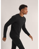 Rho Merino Wool Crew Neck LS Men's Black - Arc'teryx Australia