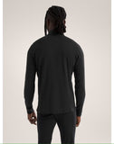 Rho Merino Wool Zip Neck Men's Black - Arc'teryx Australia