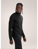 Rho Merino Wool Zip Neck Men's Black - Arc'teryx Australia