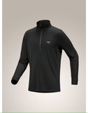 Rho Merino Wool Zip Neck Men's Black - Arc'teryx Australia