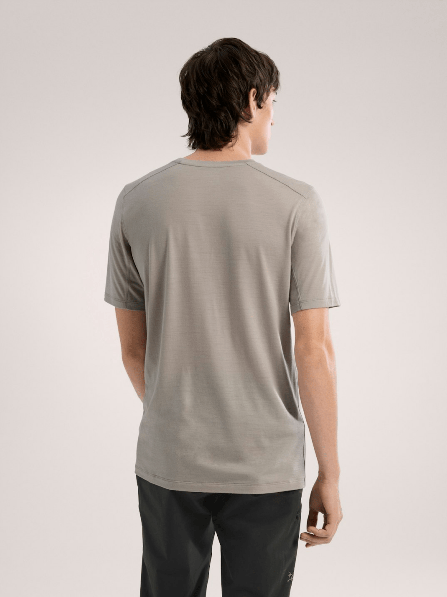 Ionia Merino Wool Arc'Word Logo Shirt SS Men's Rune / Euphoria - Arc'teryx Australia