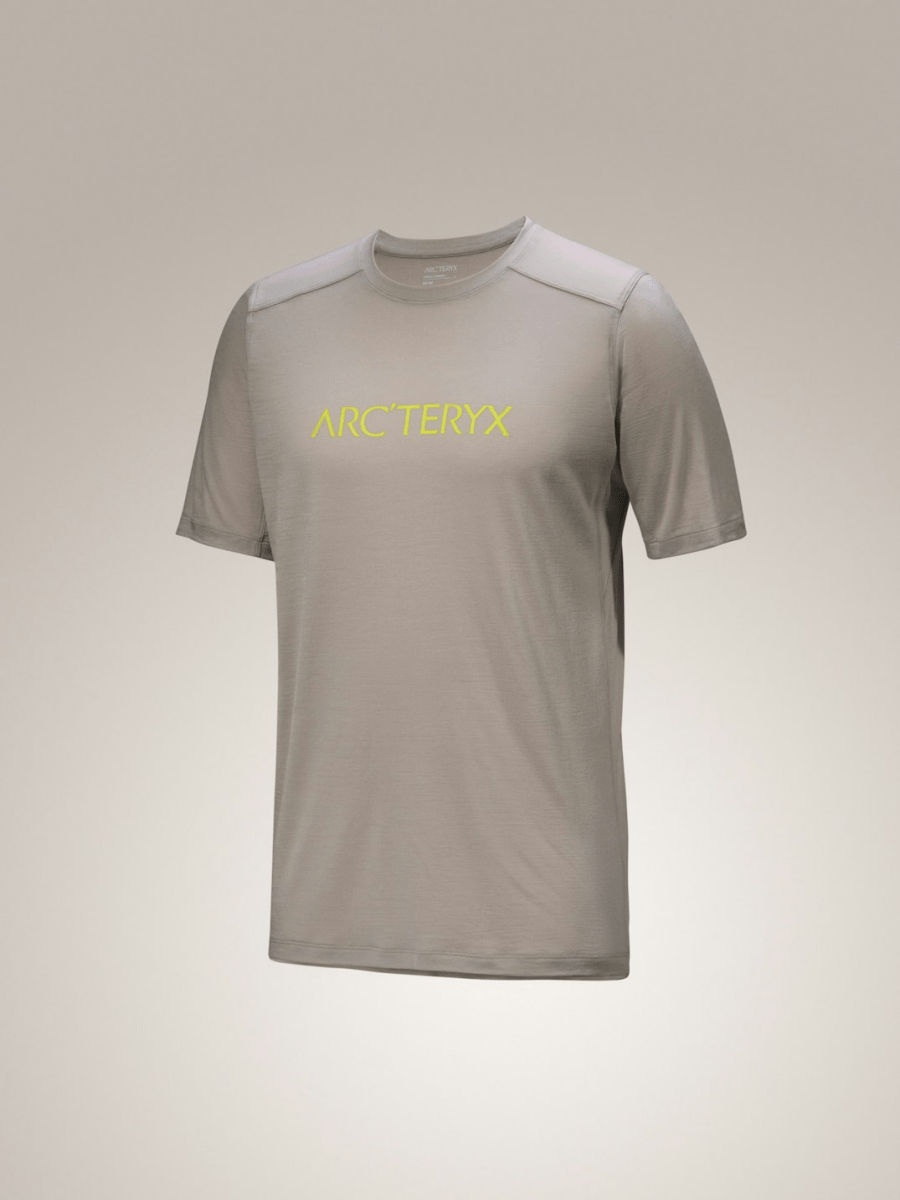 Ionia Merino Wool Arc'Word Logo Shirt SS Men's Rune / Euphoria - Arc'teryx Australia