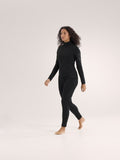 Kyanite Baselayer Zip Neck Women's Black - Arc'teryx Australia