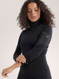 Kyanite Baselayer Zip Neck Women's Black - Arc'teryx Australia