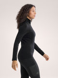 Kyanite Baselayer Zip Neck Women's Black - Arc'teryx Australia