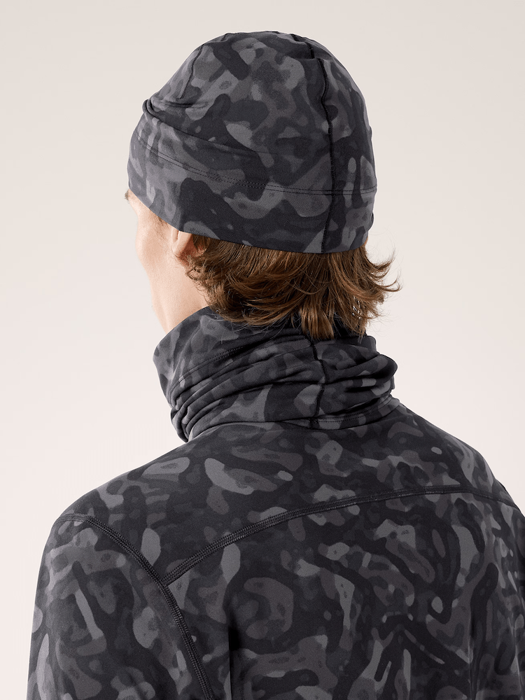 Rho Neck Gaiter Print Black Grottoflage - Arc'teryx Australia