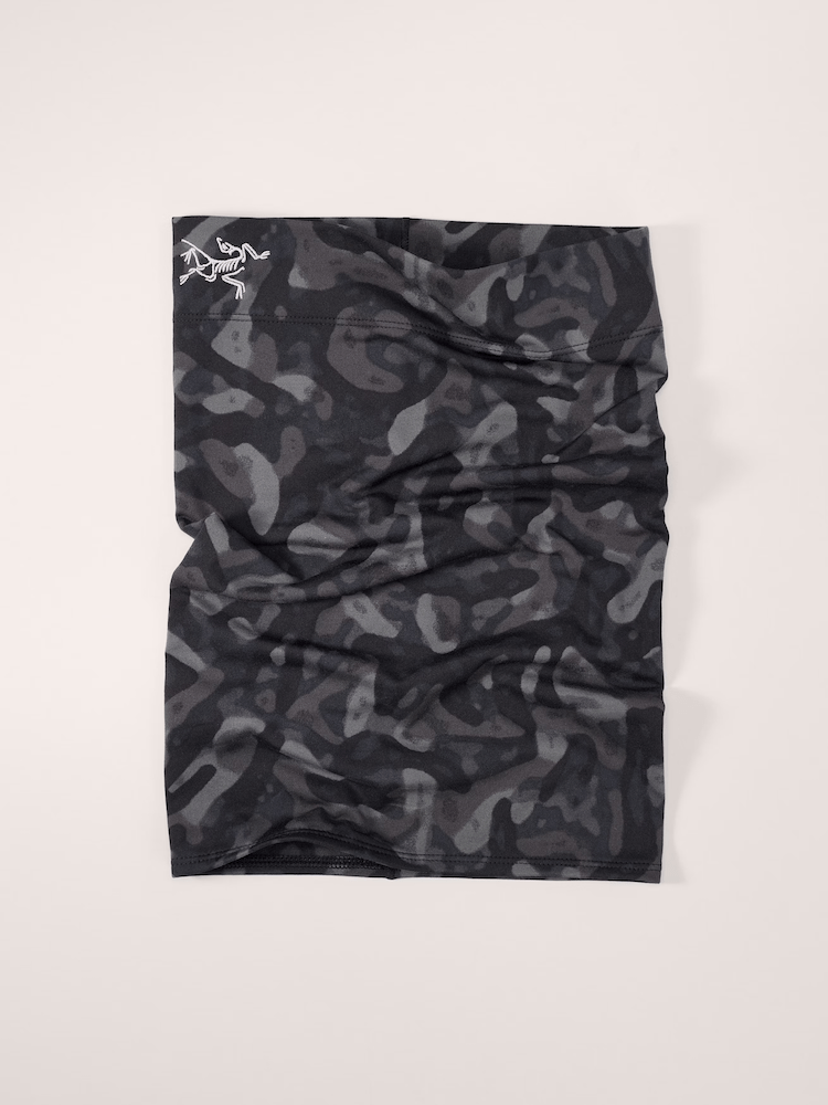 Rho Neck Gaiter Print Black Grottoflage - Arc'teryx Australia