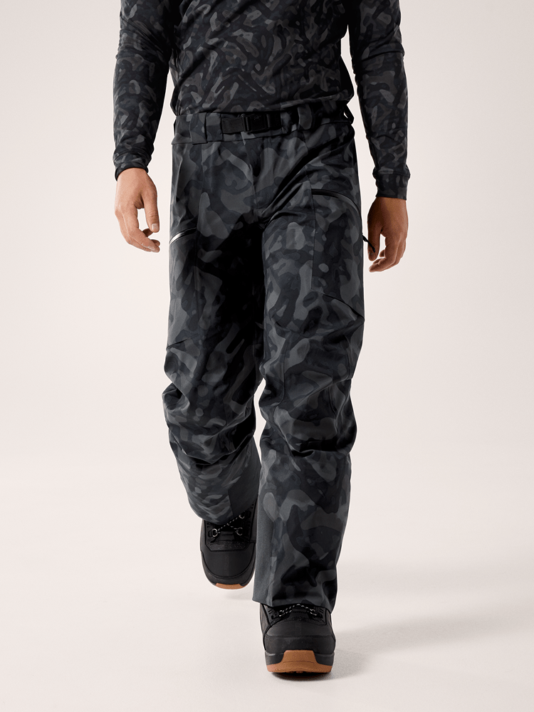Sabre Pant Print Men's Black Grottoflage - Arc'teryx Australia