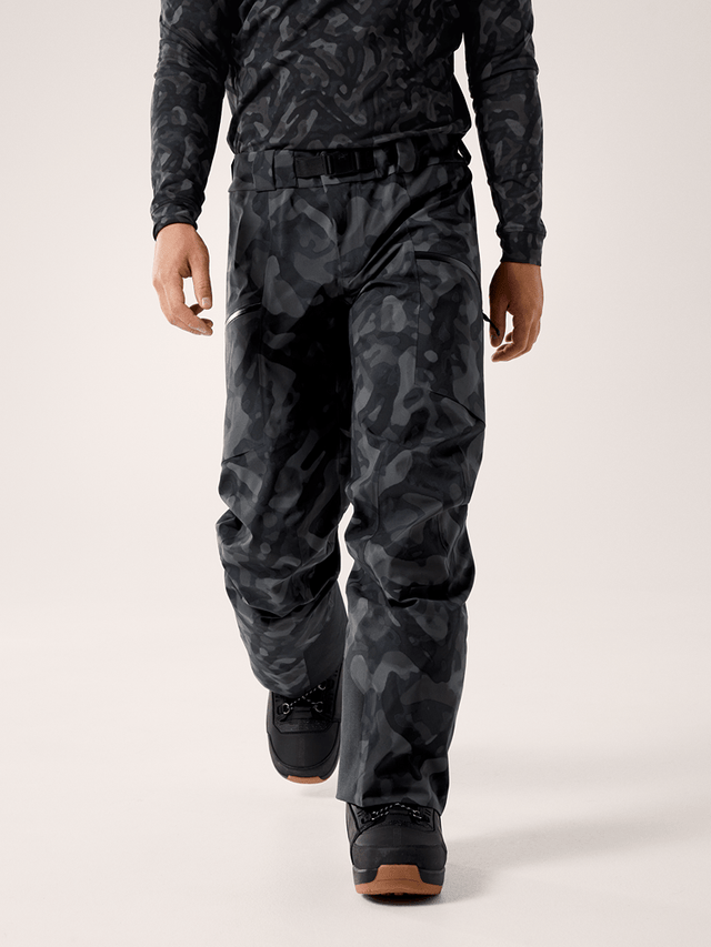 Sabre Pant Print Men's Black Grottoflage - Arc'teryx Australia