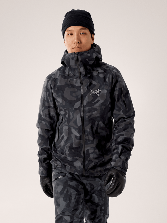 Sabre Jacket Print Men's Black Grottoflage - Arc'teryx Australia