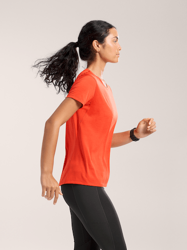 Taema Crew Neck Shirt SS Women's Solaris Heather - Arc'teryx Australia