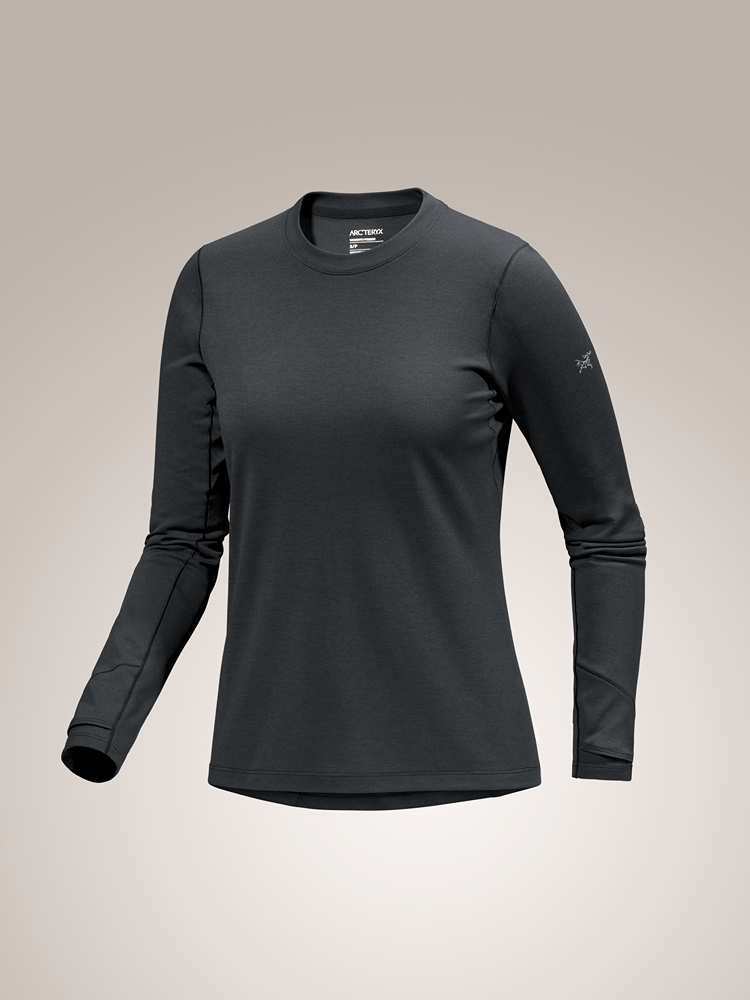 Taema Thermal Crew Neck Shirt LS Women's Black Heather - Arc'teryx Australia