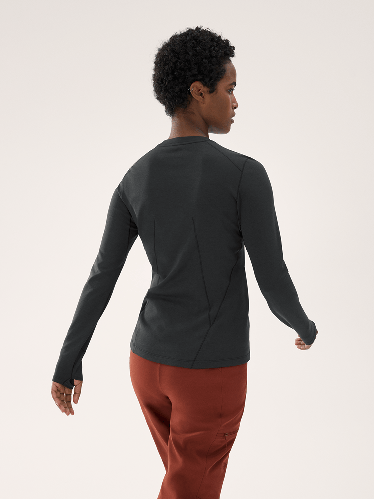 Taema Thermal Crew Neck Shirt LS Women's Black Heather - Arc'teryx Australia