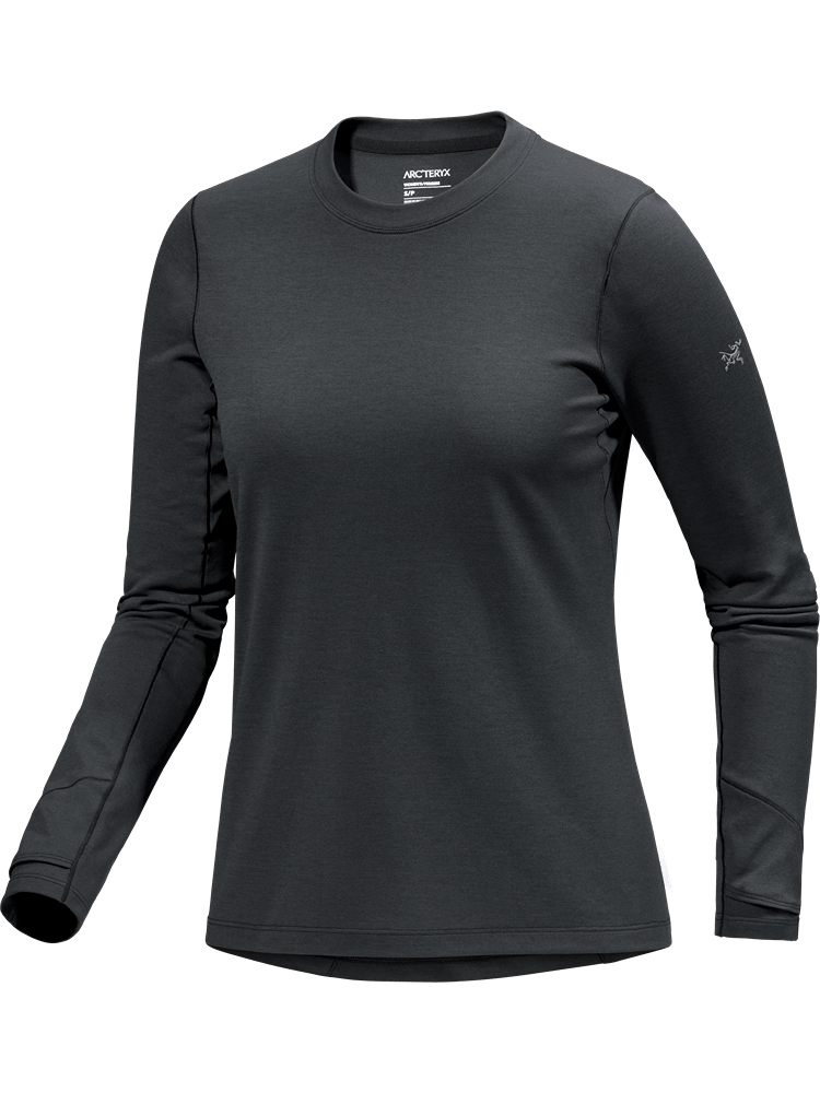 Taema Thermal Crew Neck Shirt LS Women's Black Heather - Arc'teryx Australia