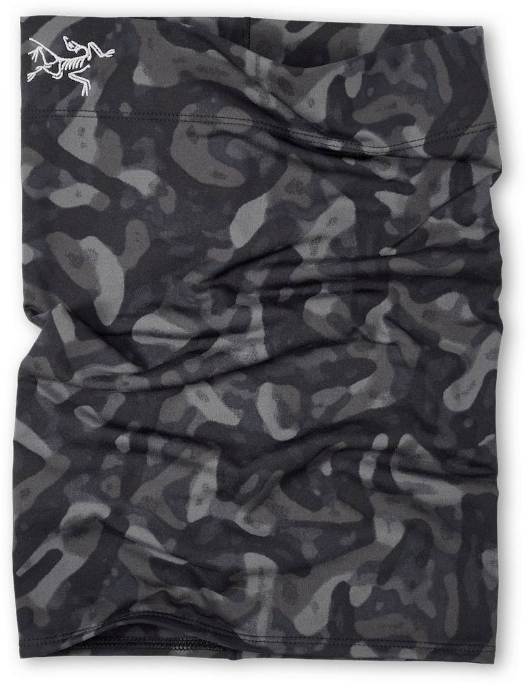 Rho Neck Gaiter Print Black Grottoflage - Arc'teryx Australia