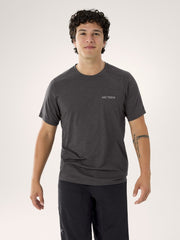 Cormac Arc'Bird Logo Shirt SS Men's Black Heather - Arc'teryx Australia