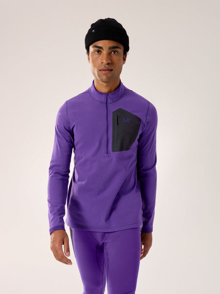 Arc'teryx Men's Warm and comfortable Rho SV Zip Neck Purple