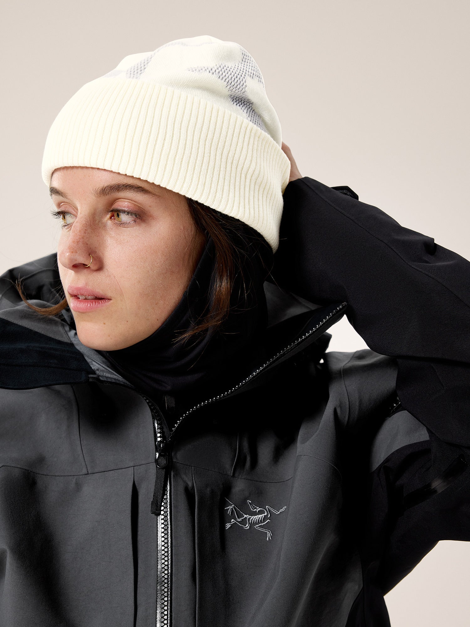 Arc'teryx Warm and comfortable Grotto Rib Toque White – Arctic