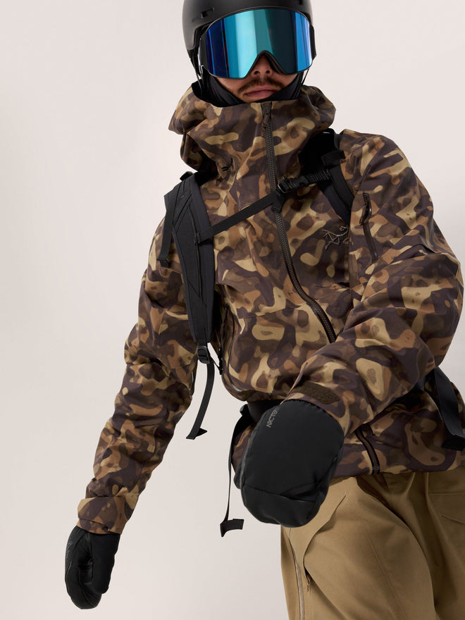 Arc'teryx Men's Waterproof Sabre Jacket - Print Dark Brown – Carob ...