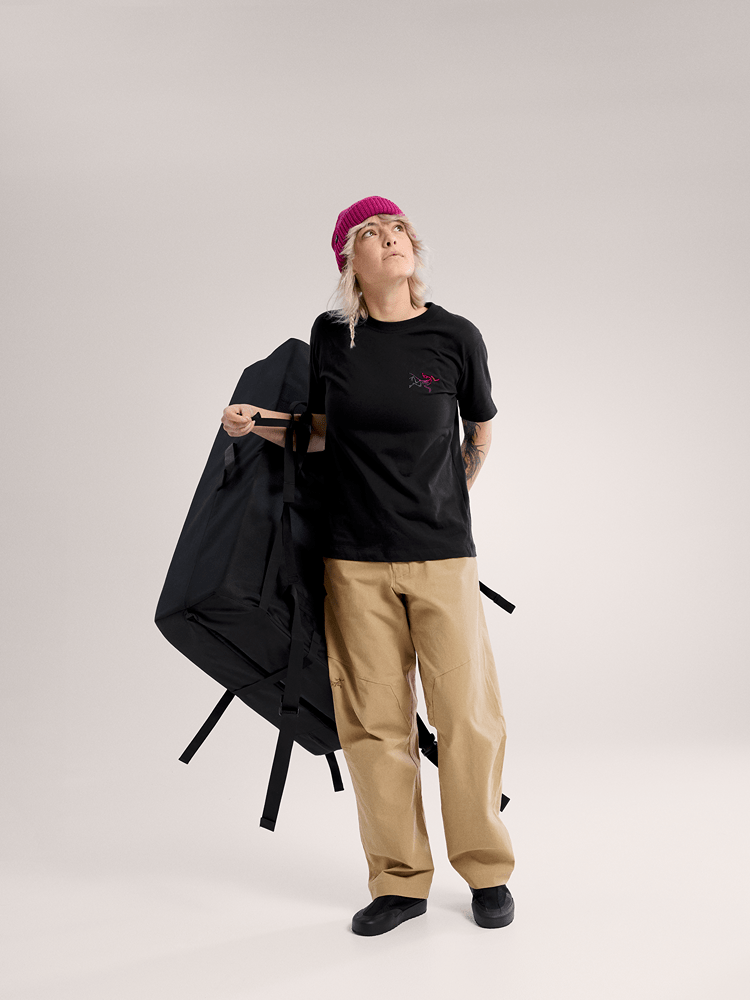 Kragg Cotton Little Bird Crew Shirt SS Women's Black/Multi - Arc'teryx Australia
