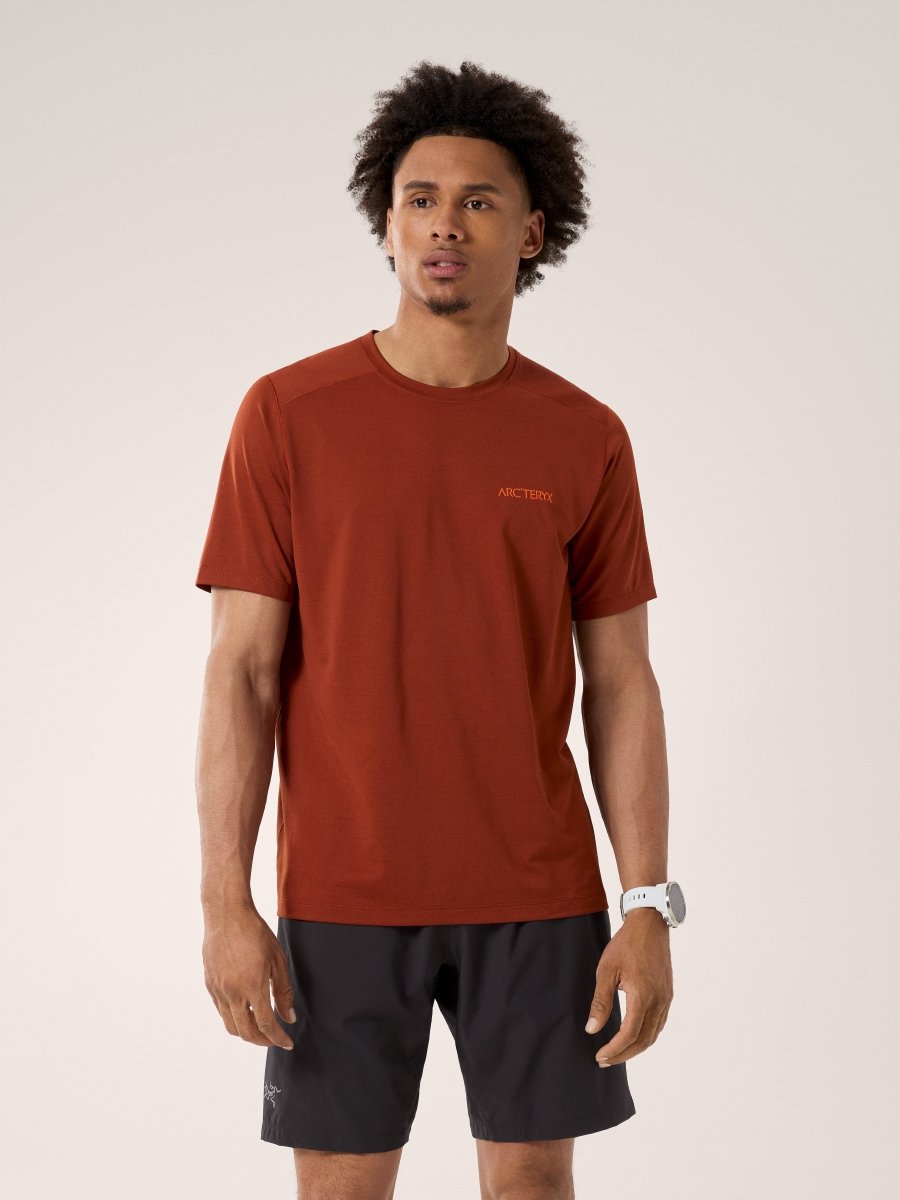 Cormac Arc'Bird Logo Shirt SS Men's Sequoia Heather / Solaris - Arc'teryx Australia