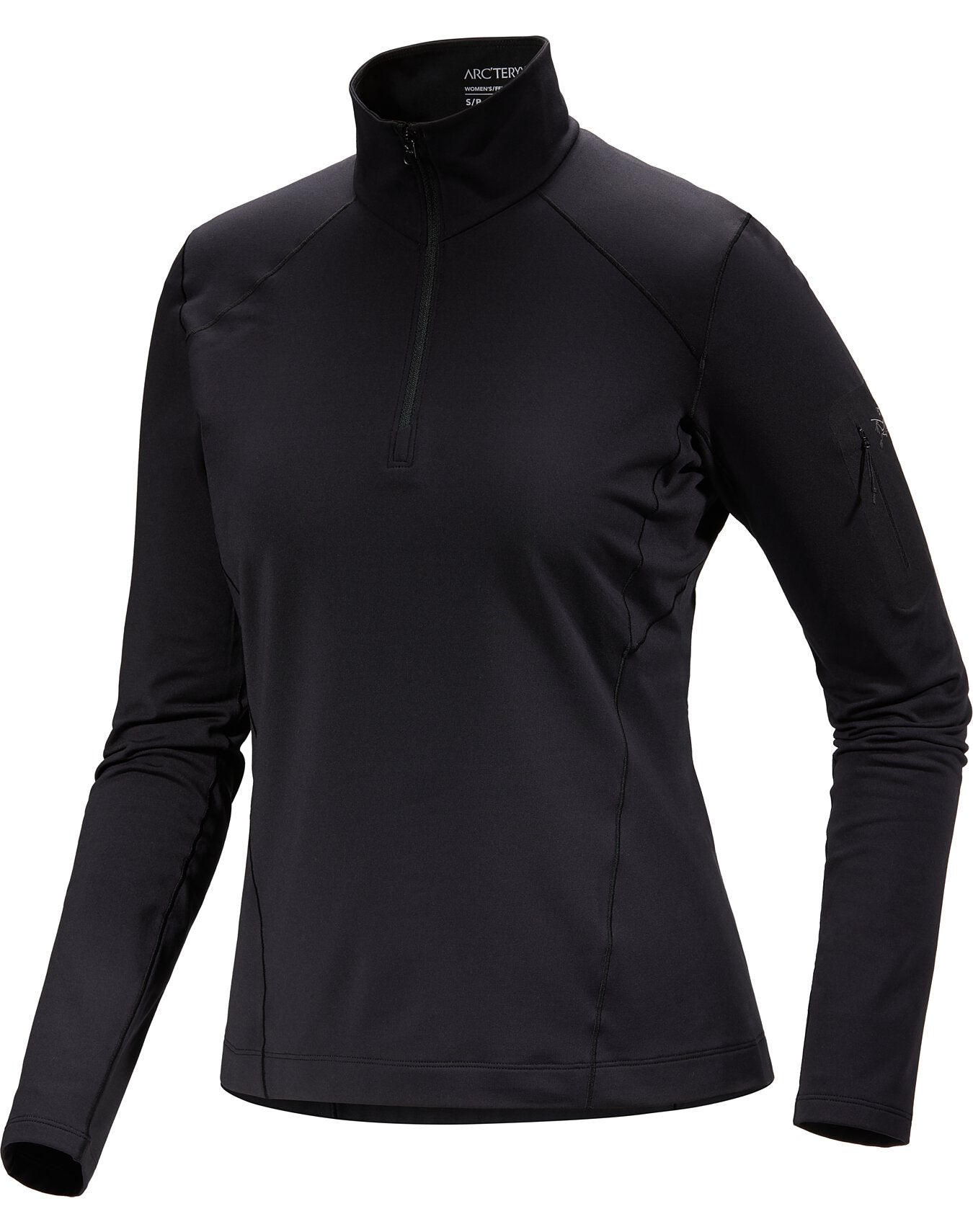 Rho Zip Neck Women's Black - Arc'teryx Australia