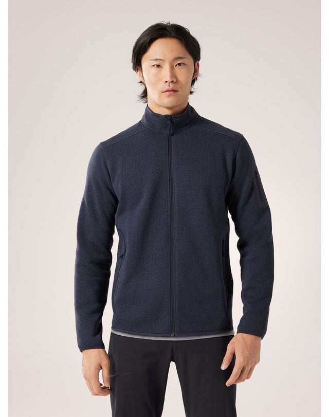 Covert Cardigan Men's Black Sapphire Heather - Arc'teryx Australia