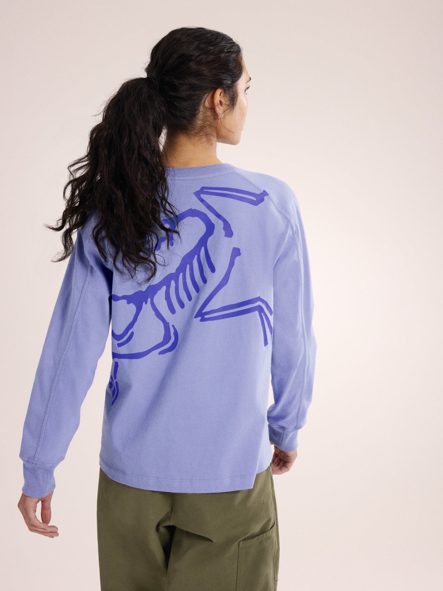 Kragg Cotton Bird Crew Neck Shirt LS Women's