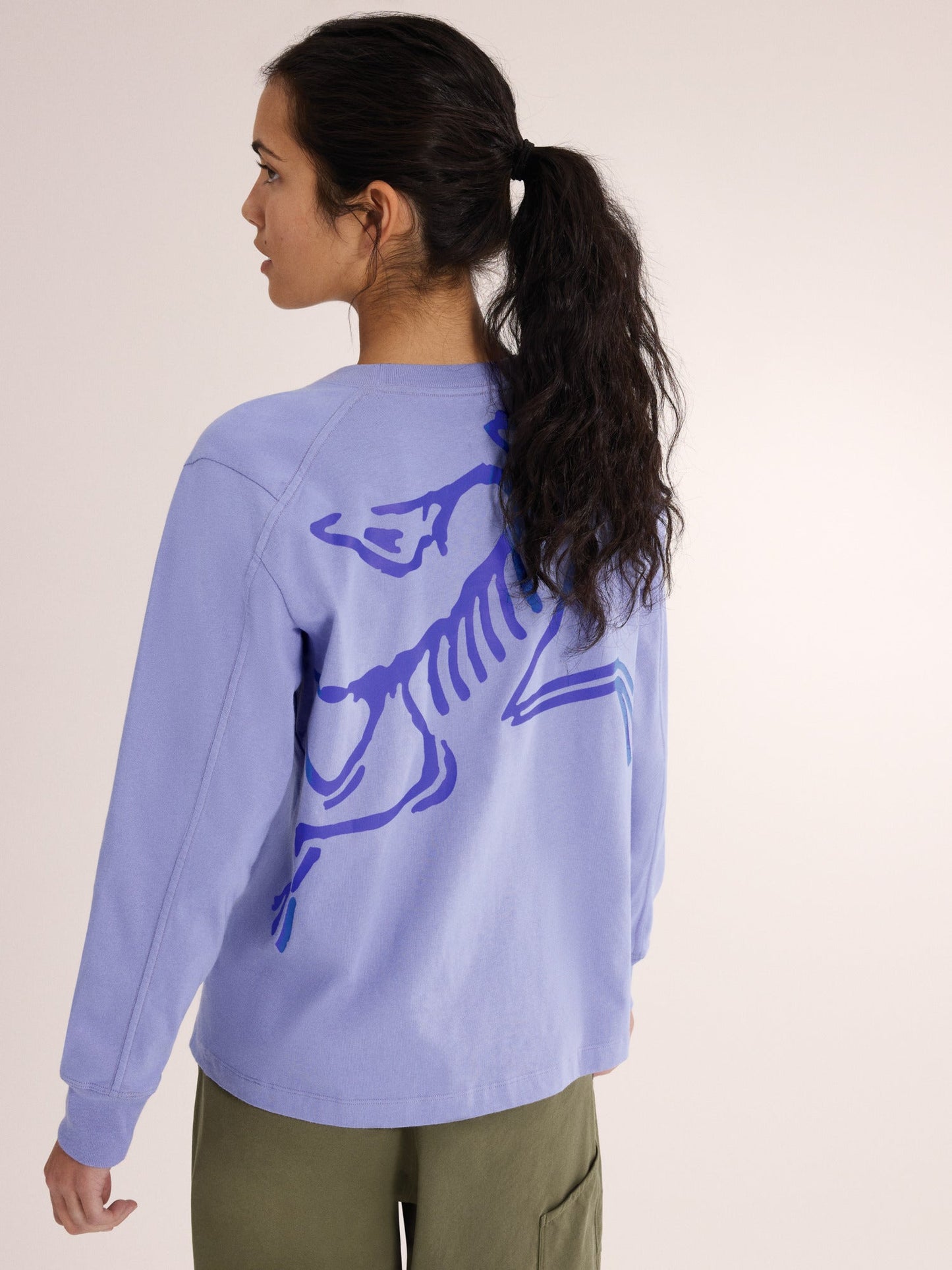 Kragg Cotton Bird Crew Neck Shirt LS Women's