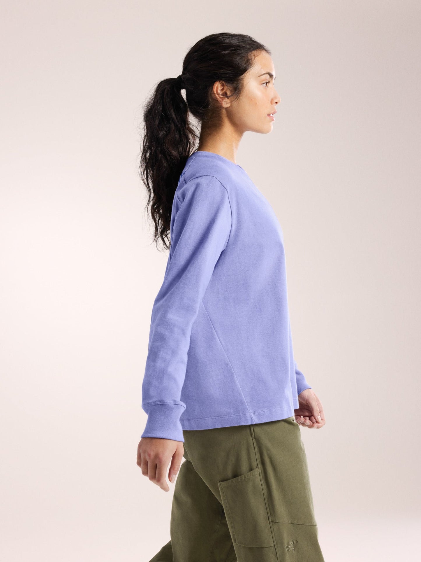 Kragg Cotton Bird Crew Neck Shirt LS Women's