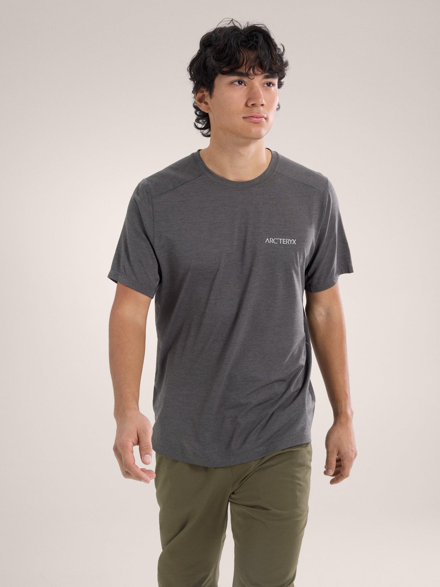 Cormac Arc'Bird Logo Shirt SS Men's Black Heather - Arc'teryx Australia