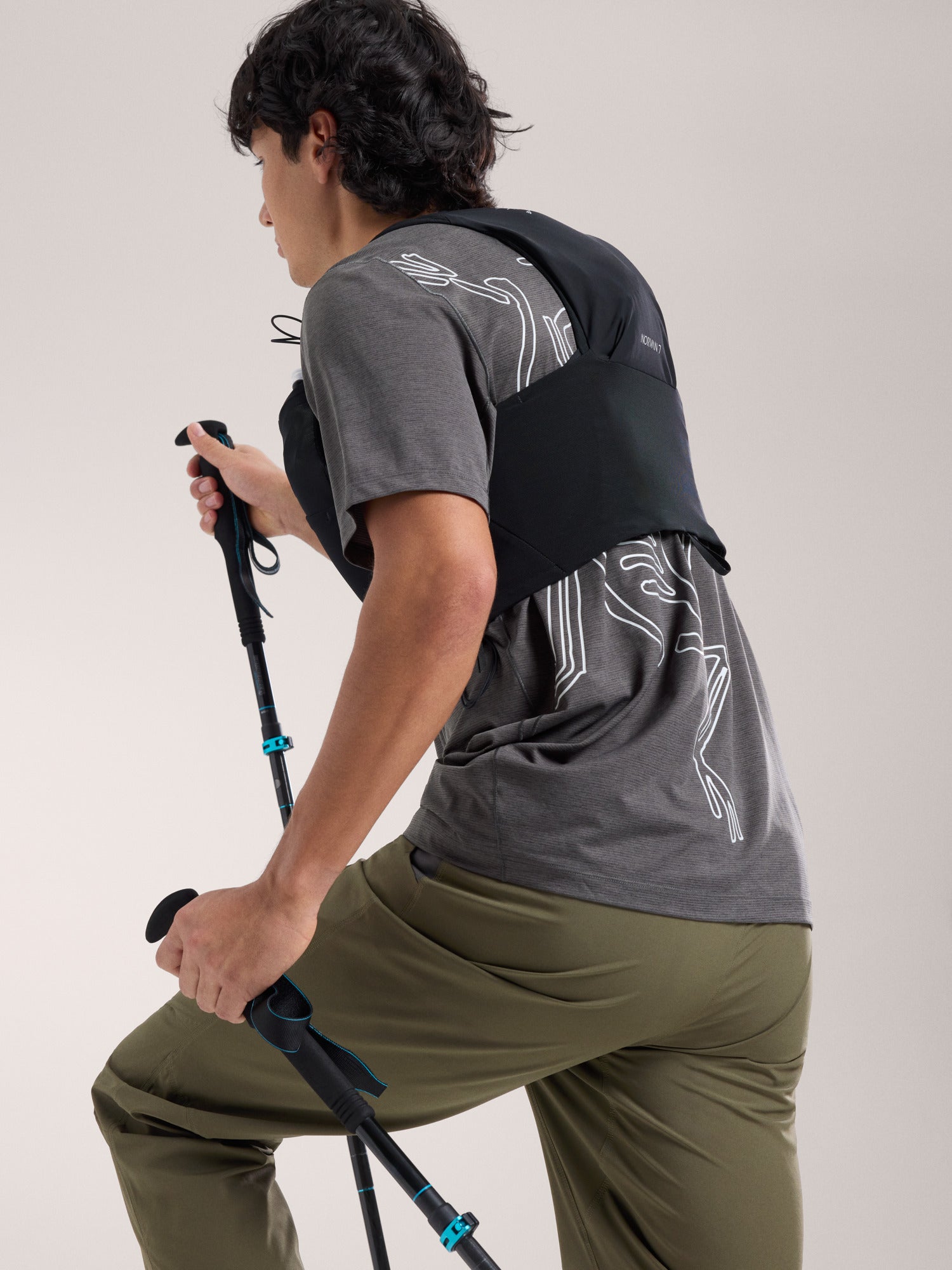 Cormac Arc'Bird Logo Shirt SS Men's Black Heather - Arc'teryx Australia