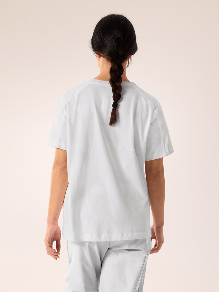 Kragg Cotton Little Bird Crew Shirt SS Women's White Light / White - Arc'teryx Australia