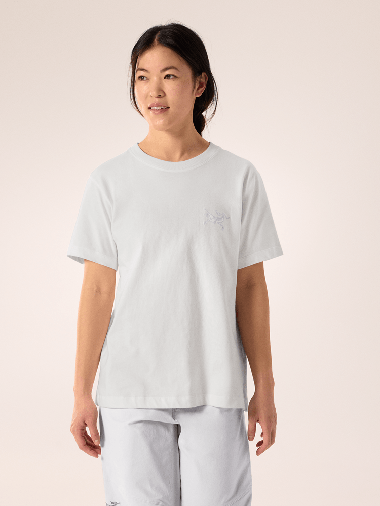 Kragg Cotton Little Bird Crew Shirt SS Women's White Light / White - Arc'teryx Australia