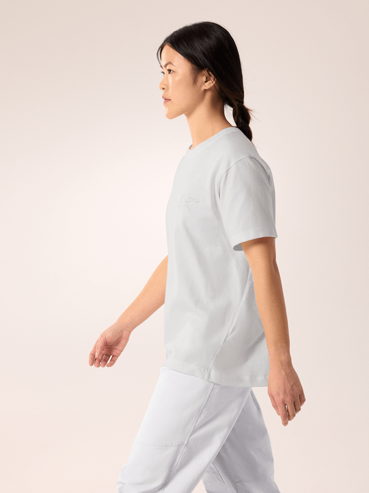 Kragg Cotton Little Bird Crew Shirt SS Women's White Light / White - Arc'teryx Australia