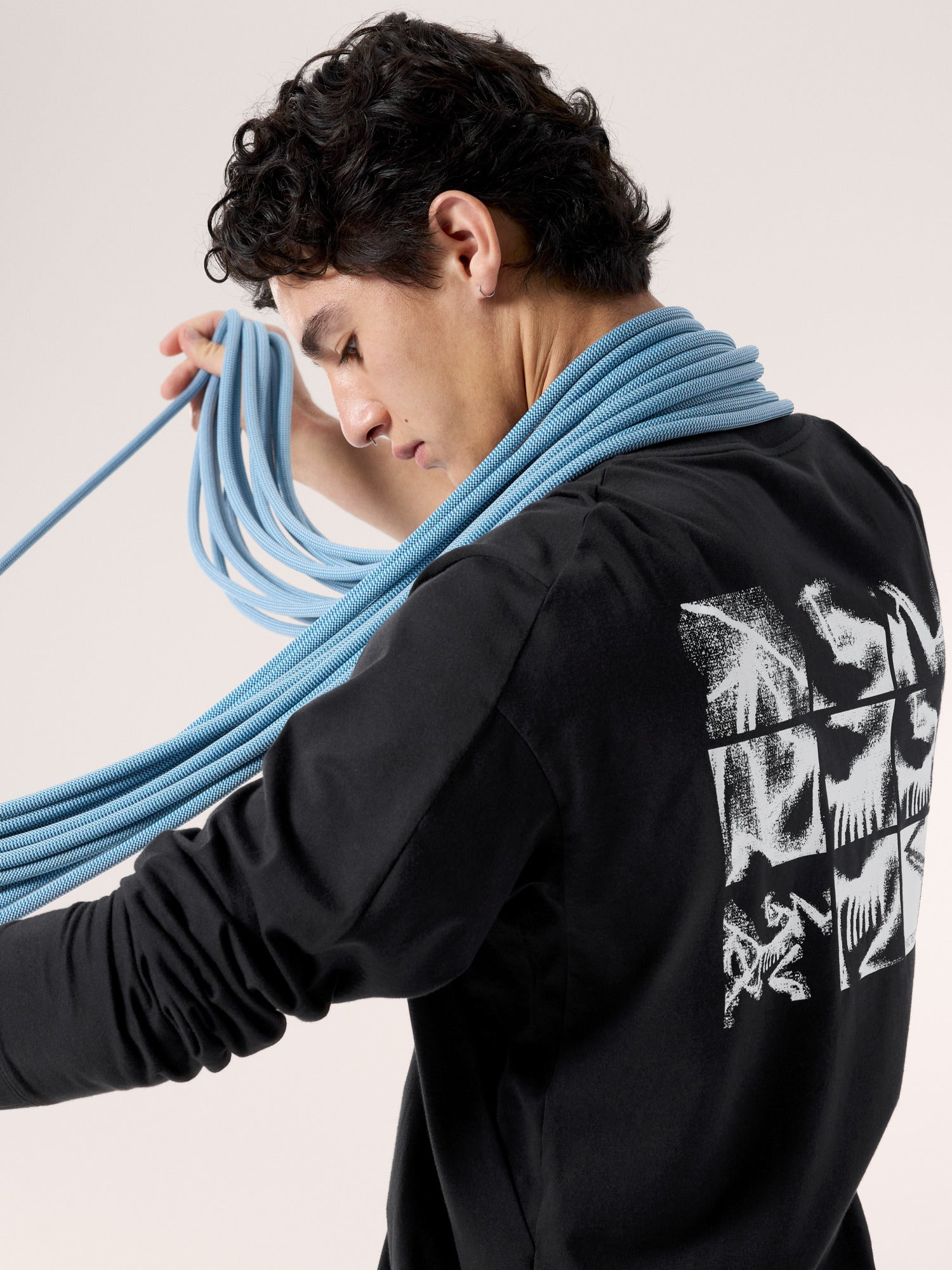 Kragg SL Cotton Bird Tile Shirt LS Men's