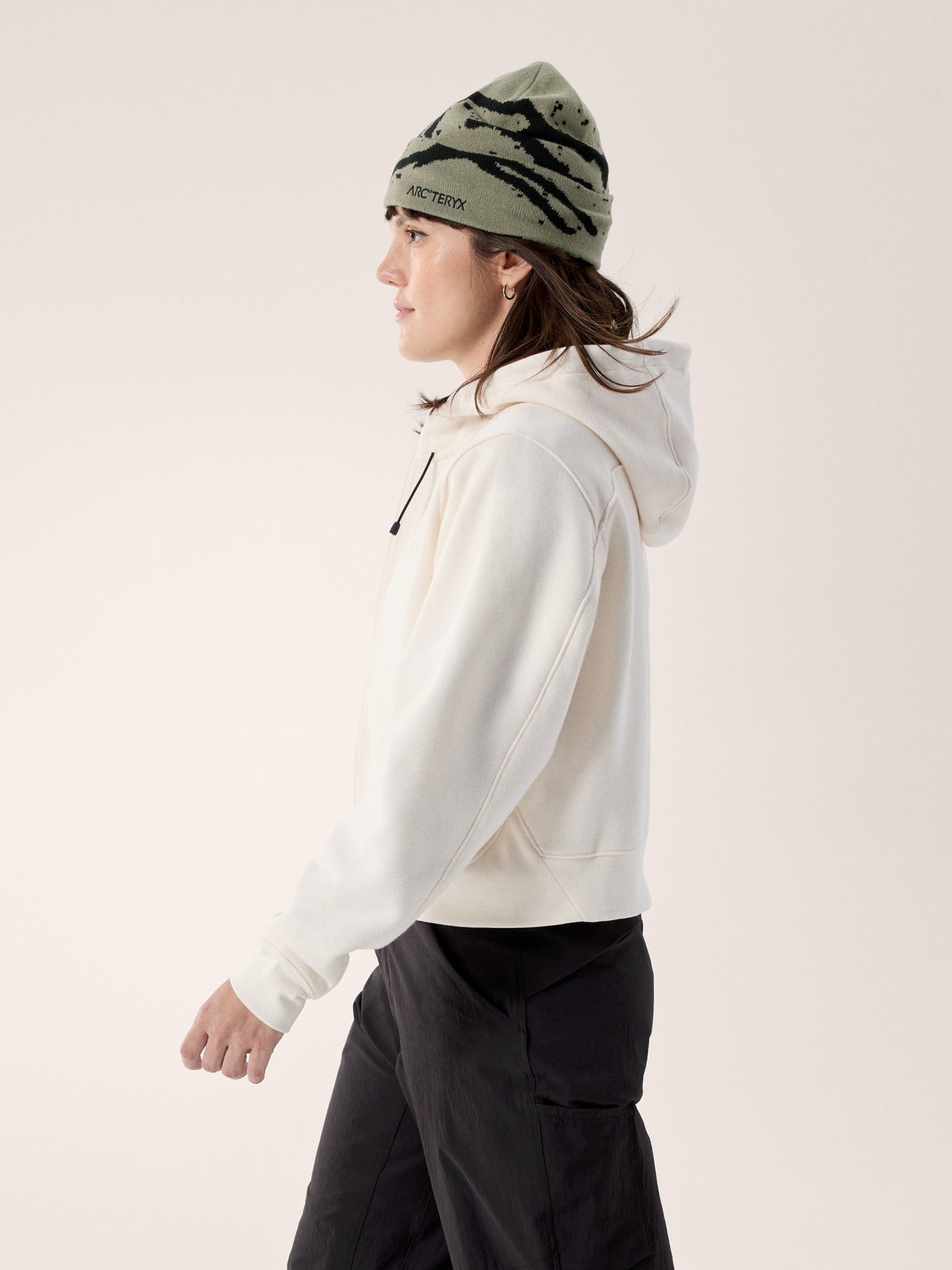 Emblem Fleece Full Zip Crop Hoody Women's