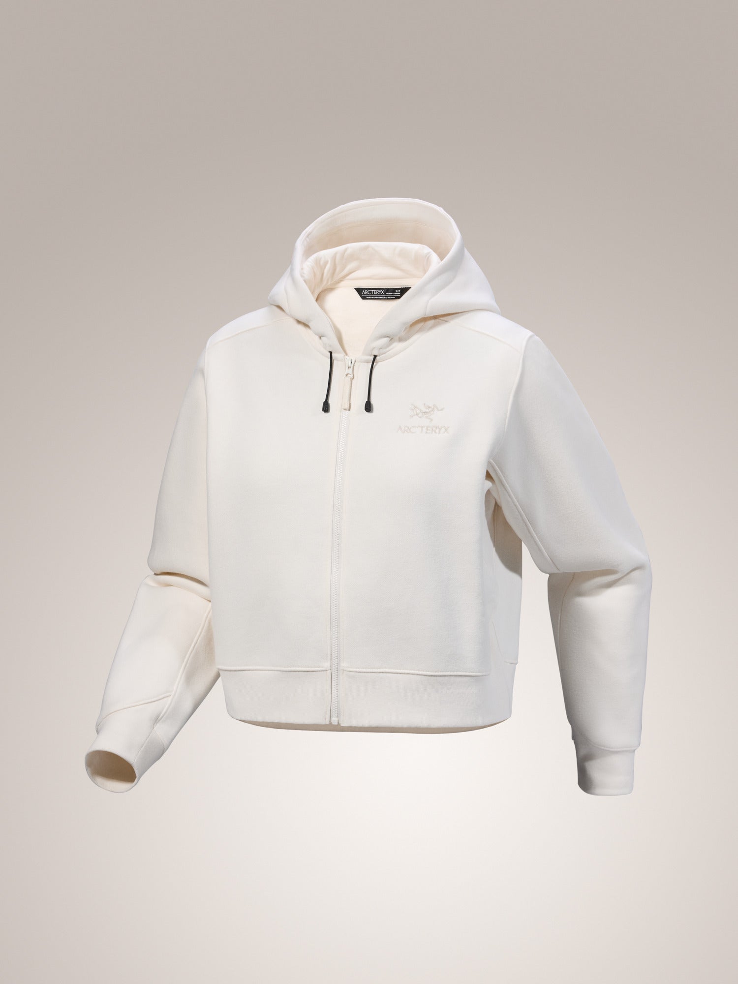 Emblem Fleece Full Zip Crop Hoody Women's