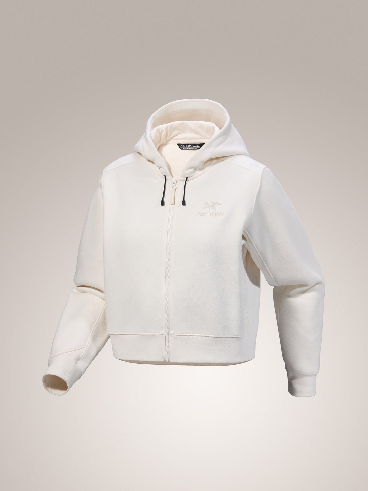 Emblem Fleece Full Zip Crop Hoody Women's
