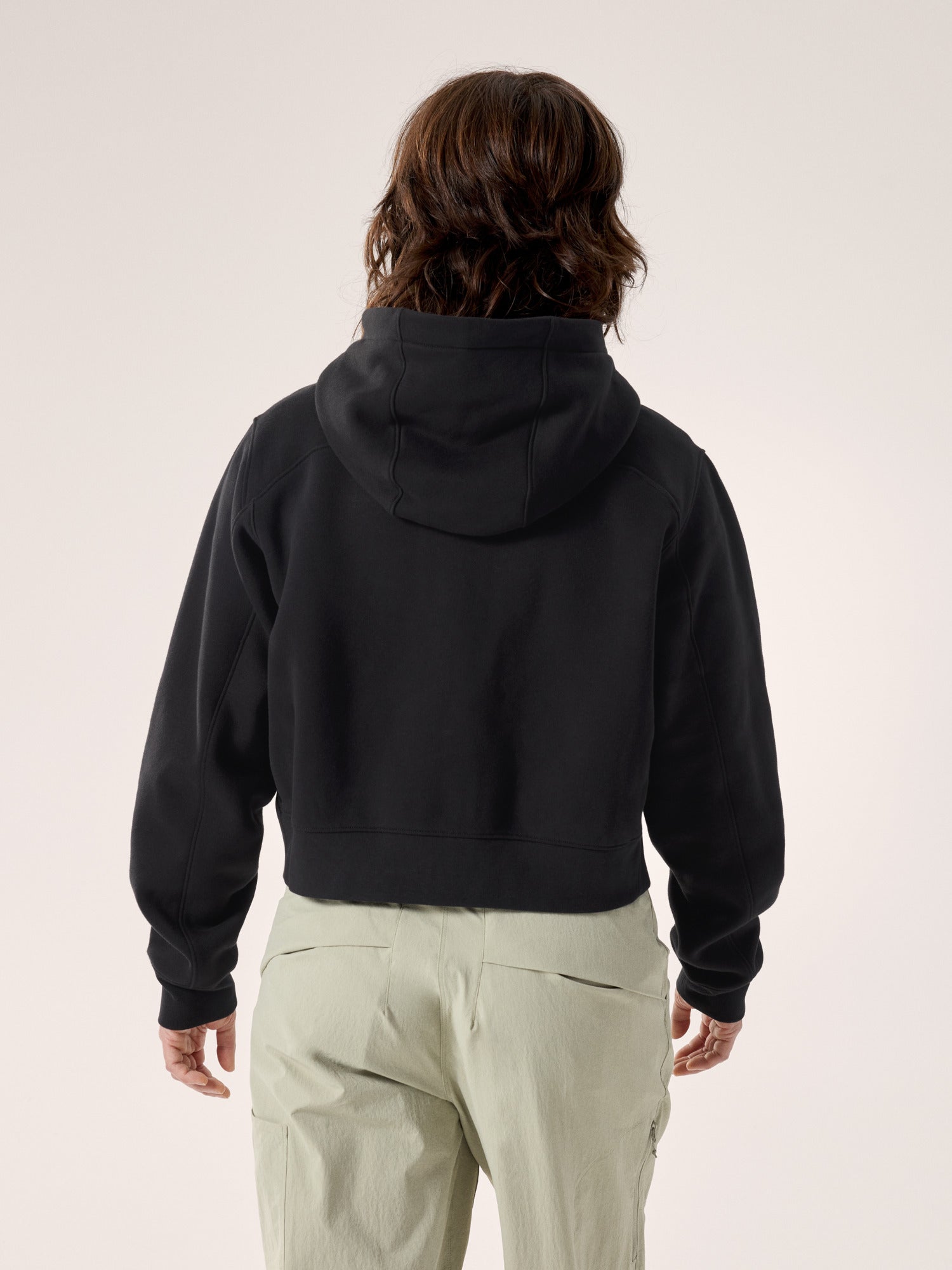 Emblem Fleece Full Zip Crop Hoody Women's