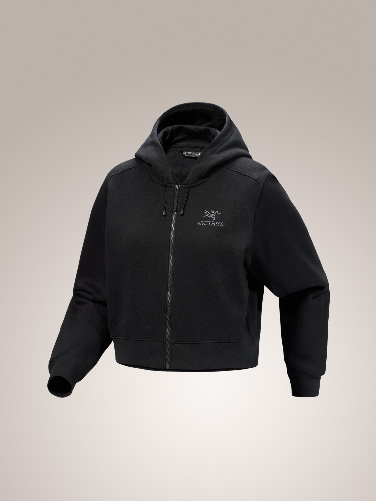 Emblem Fleece Full Zip Crop Hoody Women's
