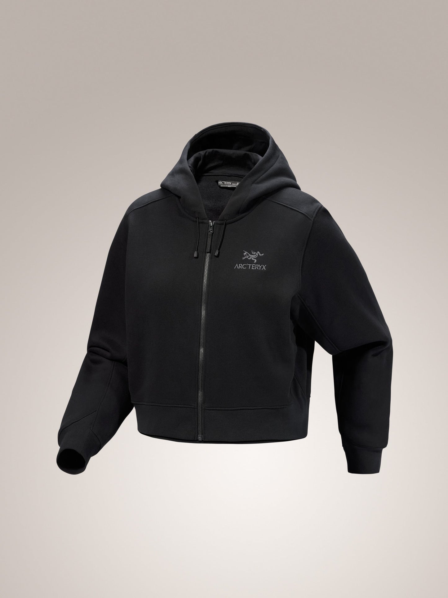 Emblem Fleece Full Zip Crop Hoody Women's
