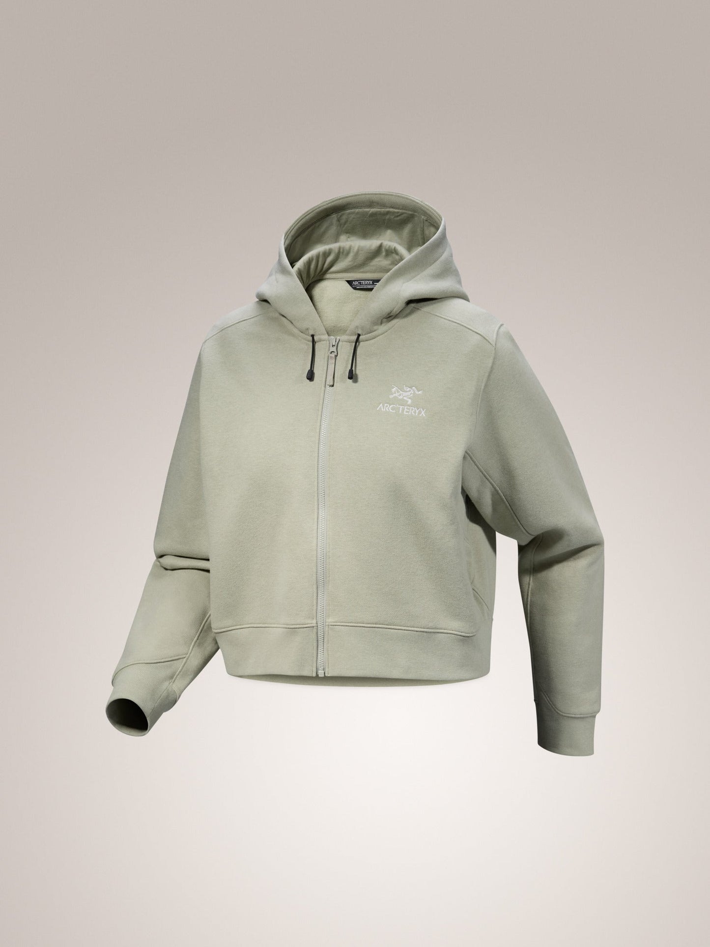 Emblem Fleece Full Zip Crop Hoody Women's