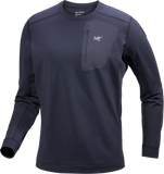 Rho LT Crew Neck Men's Black Sapphire - Arc'teryx Australia